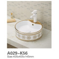 sanitary fancy art elegant ceramic top counter ceramic basin